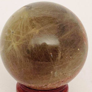 Scenic Garden Quartz with Golden Rutile Sphere #52