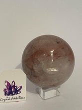 Load image into Gallery viewer, Fire Quartz Engraved Face Sphere #55
