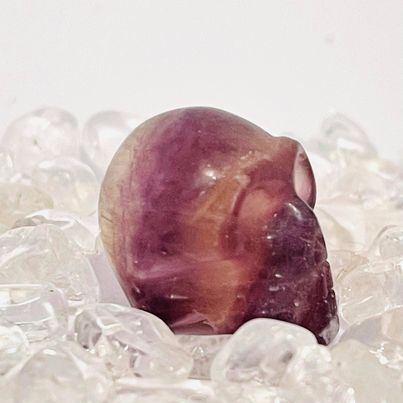 Rainbow Fluorite Mini Skull #59