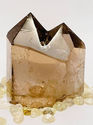 Smoky Quartz Twin Tower #76