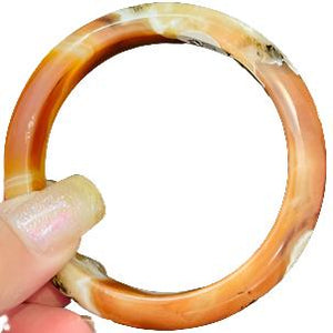 Flower Agate Bangle #78