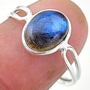 Blue Labradorite Fancy Ring # 118