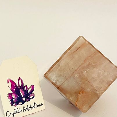 Fire Quartz Standing Cube # 98