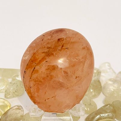 Fire Quartz Palm Stone #99