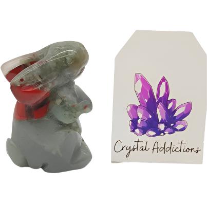 African Bloodstone Standing Rabbit # 191