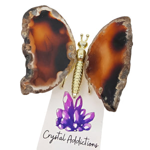 Agate Slice Butterfly # 119