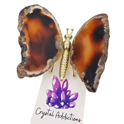 Agate Slice Butterfly # 119