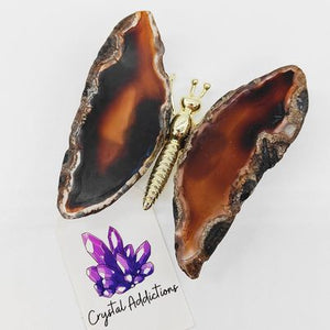 Agate Slice Butterfly # 140