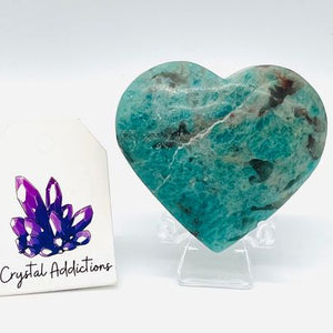 Amazonite + Smoky Quartz Heart # 42