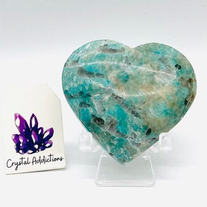 Amazonite + Smoky Quartz Heart # 74