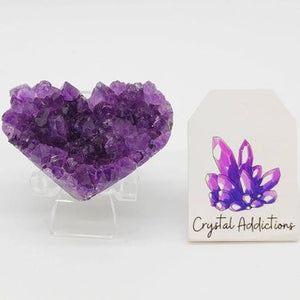 Amethyst Cluster Heart # 18