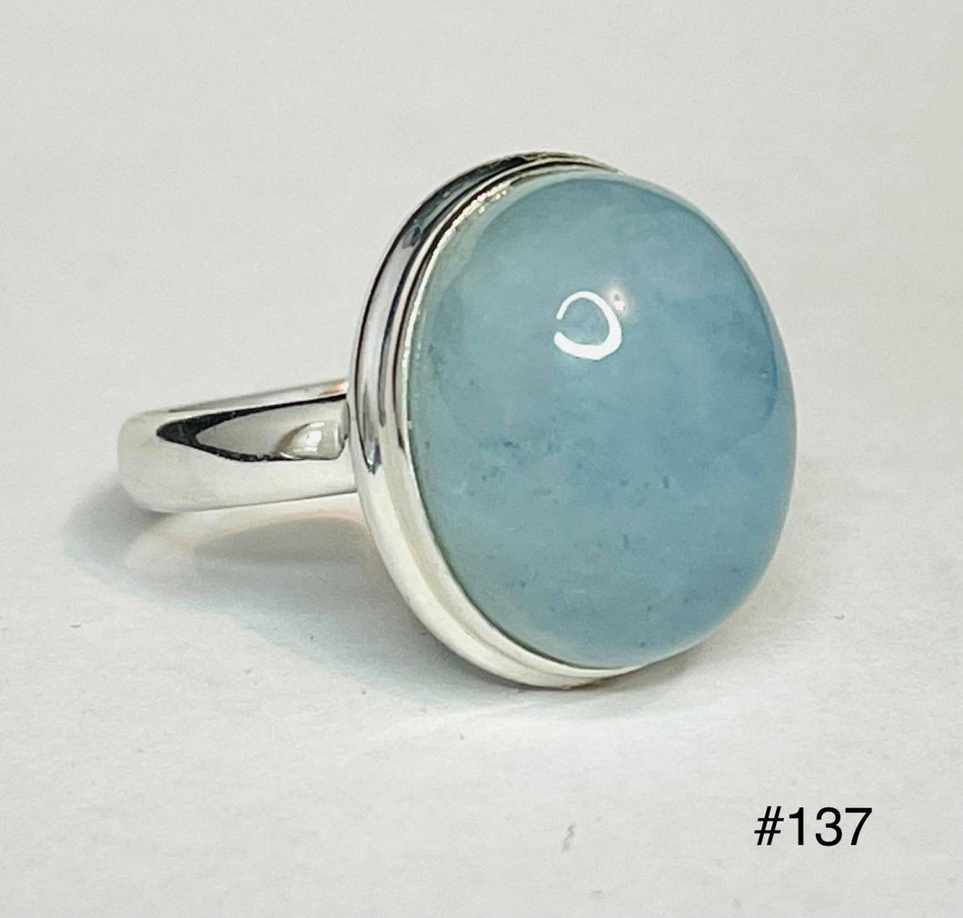 Aquamarine Oval Ring # 137