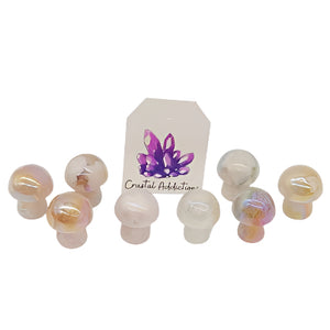 Aura Flower Agate Mini Mushroom