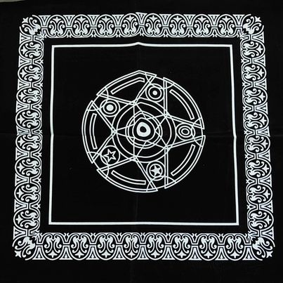 Black Velvet Star Altar Cloth