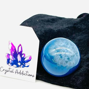 Blue Agate Sphere # 38