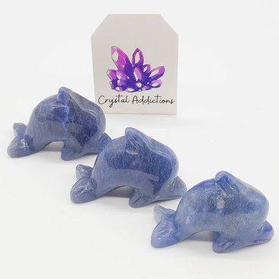 Blue Aventurine Dolphins