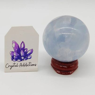 Blue Calcite Sphere # 6