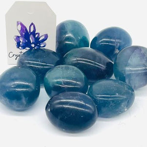 Blue Fluorite Tumbles