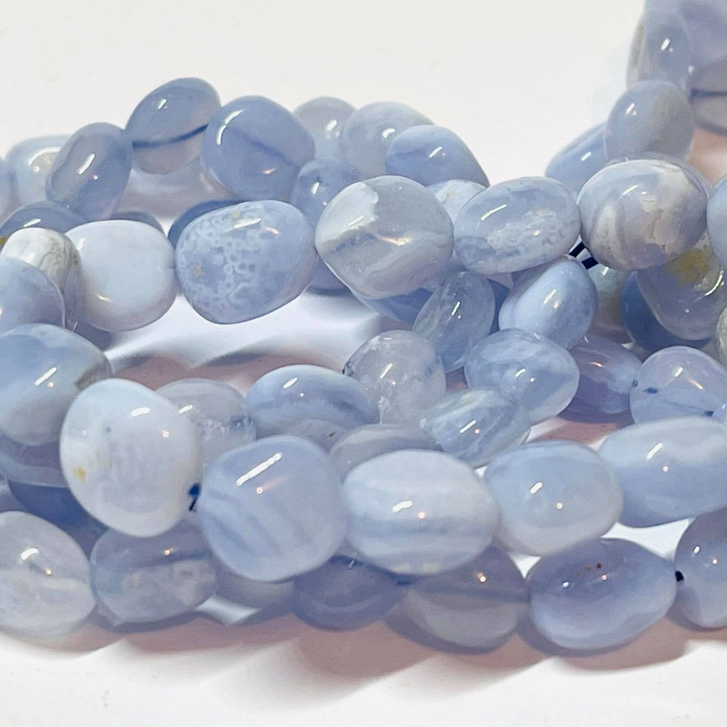 Blue Lace Agate Nugget Bracelet