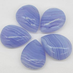 Blue Lace Agate Puffy Teardrops