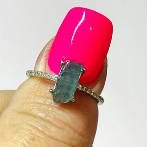 Blue Tourmaline Adjustable Ring # 13