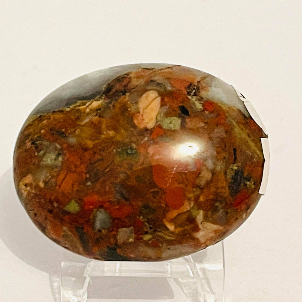 Brecciated Red Jasper Palm Stone #108