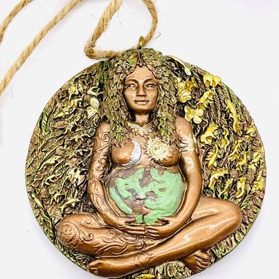 Bronze Mother Earth Hanging Charm