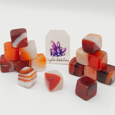 Carnelian High Grade Cubed Tumbles