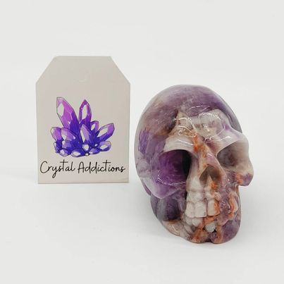 Chevron Amethyst Skull # 129