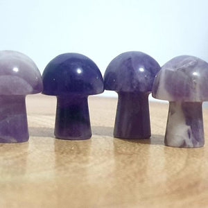 Chevron Amethyst Mini Mushroom