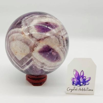 Chevron Amethyst Sphere # 30