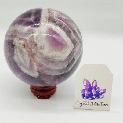 Chevron Amethyst Sphere # 5