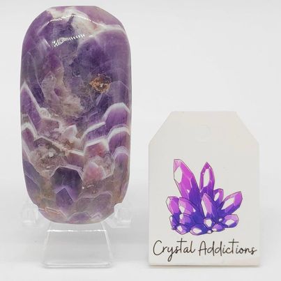 Chevron Amethyst Palm Stone # 1