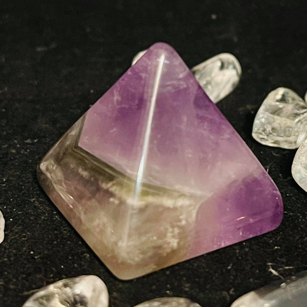 Chevron Amethyst Pyramid #131