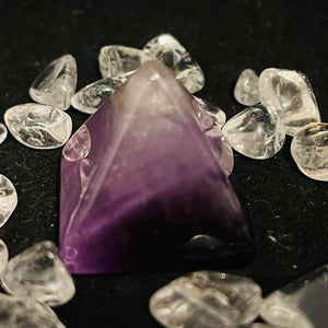 Chevron Amethyst Pyramid #152