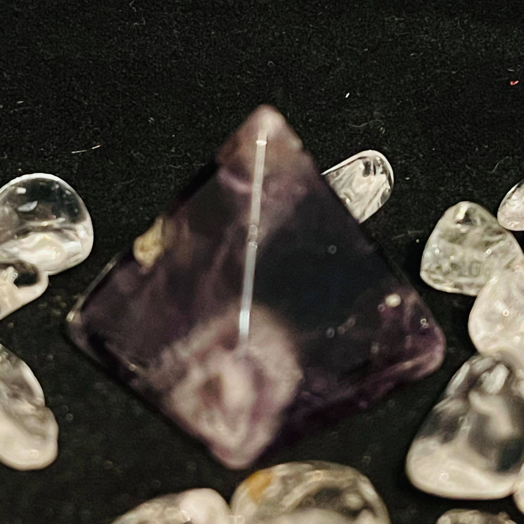 Chevron Amethyst Pyramid #174