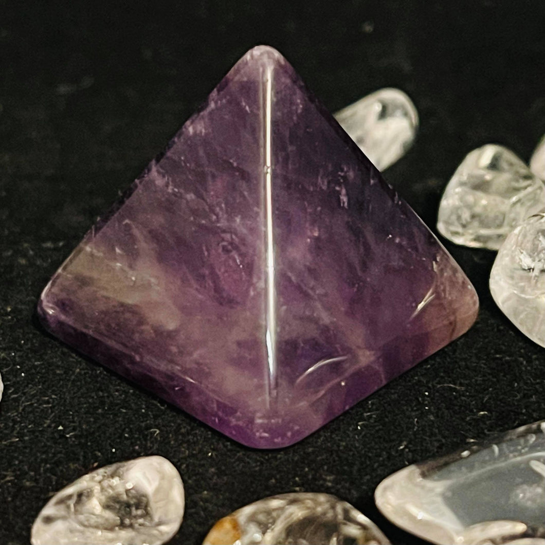 Chevron Amethyst Pyramid #89