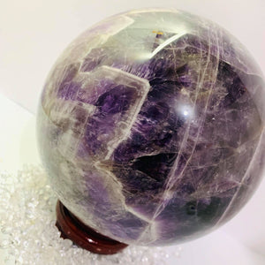 Chevron Amethyst Sphere XL #100