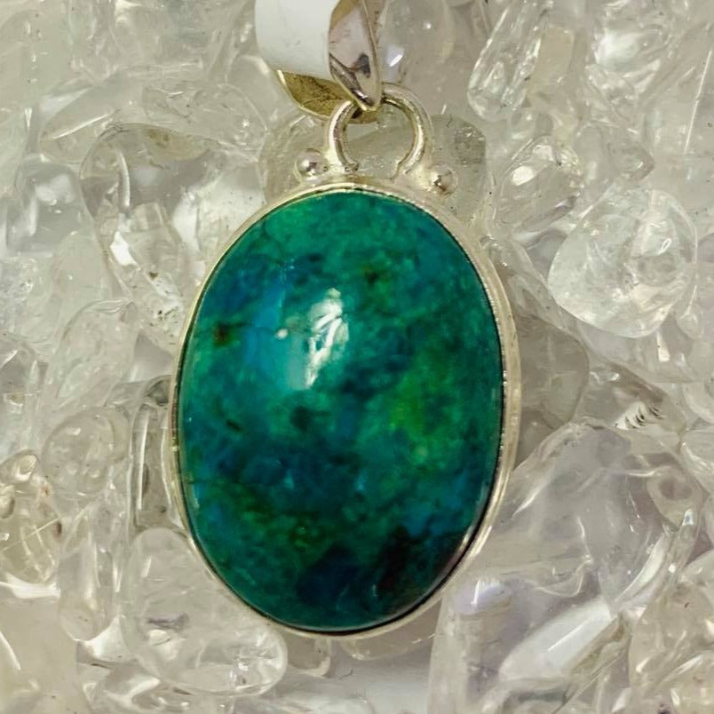 Chrysocolla Sterling Silver Pendant #147