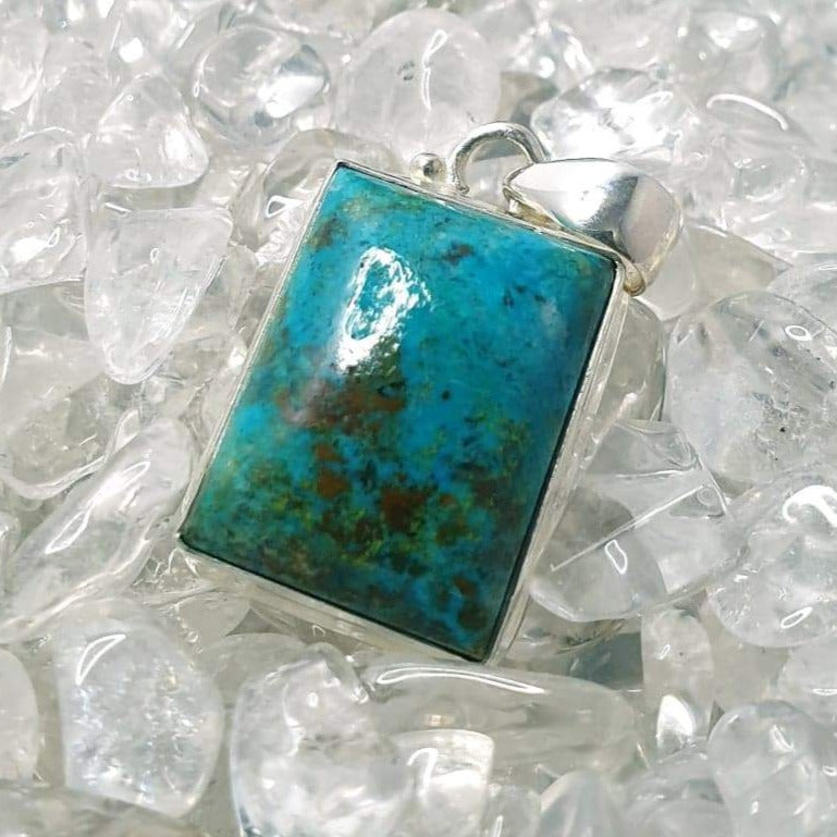 Chrysocolla Sterling Silver Pendant #172