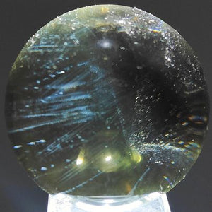 Citrine Blue Feather Needle Sphere # 103