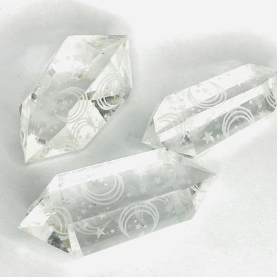 Clear Quartz Etched DT #81