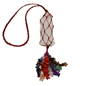 Clear Quartz Chakra Chip Hanger