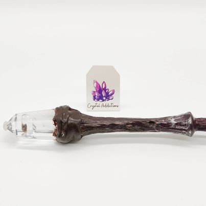 Clear Quartz Crystal Wand # 177