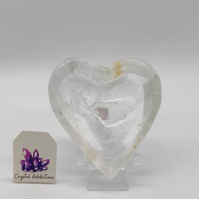 Clear Quartz + Golden Healer Heart Bowl # 75