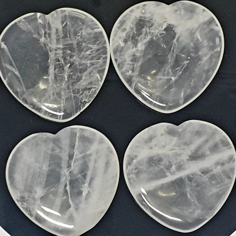 Clear Quartz Heart Thumbstone