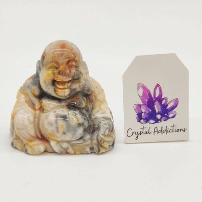 Crazy Lace Agate Buddha # 92