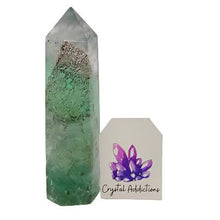 Load image into Gallery viewer, Dendritic Rainbow Fluorite Point P.I # 156
