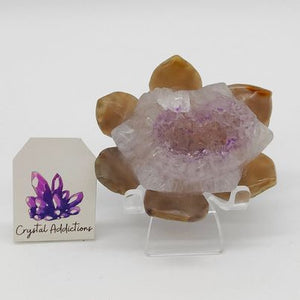 Druzy Agate + Amethyst Lotus Flower # 50