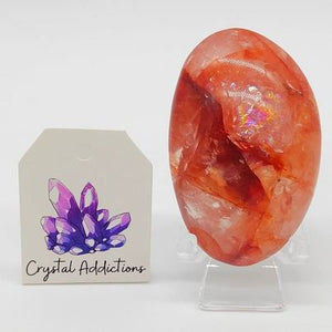 Fire Quartz Palm Stone # 129